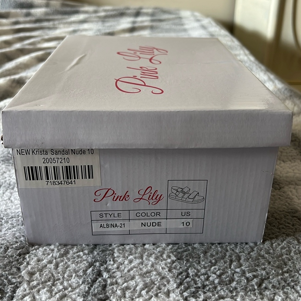 Pink Lily Nude Sandals Size 10